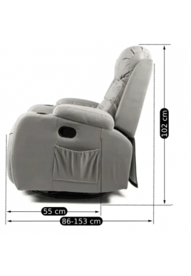 Крісло масажне розкладне Mebel Elit BOX (сірий)