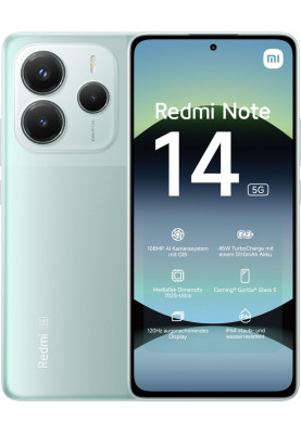 Смартфон Xiaomi Redmi Note 14 5G 8/256GB Coral Green