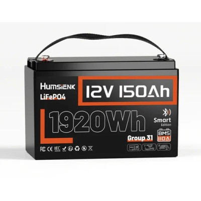 Акумулятор LiFePO4 12V 150 Ah з BMS 110A Humsienk