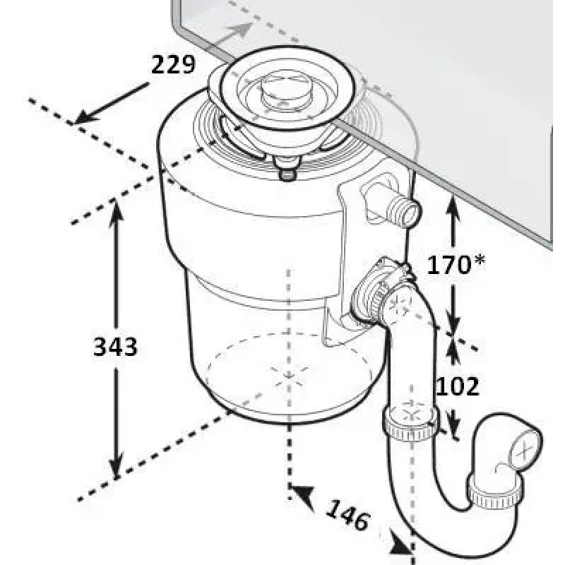 Подрібнювач харчових відходів In-Sink-Erator Model Evolution 200