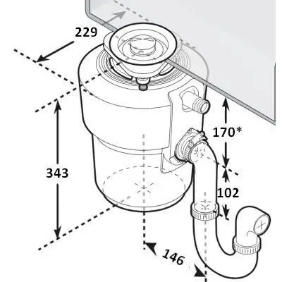 Подрібнювач харчових відходів In-Sink-Erator Model Evolution 250