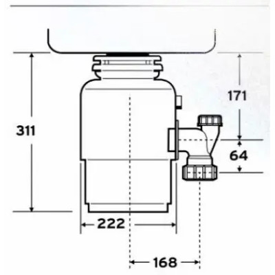 Подрібнювач харчових відходів In-Sink-Erator Model Evolution 150 Подрібнювач харчових відходів In-Sink-Erator Model Evolution 150