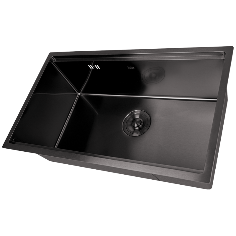 Чорна мийка врізна з PVD покриттям багатофункціональна Nett NB-7042