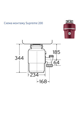 Подрібнювач харчових відходів In-Sink-Erator Model Evolution SUPREME 100