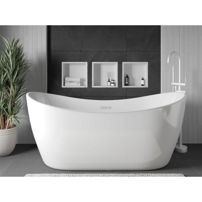 Уцінена полиця у ванну вбудована біла металева 30 см Nett YW-29