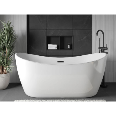 Уцінена полиця для душу вбудована чорна нержавіюча 60 см Nett YB-60