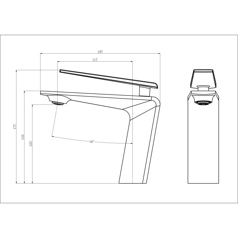 Хромований кран на раковину Nett ZH-33