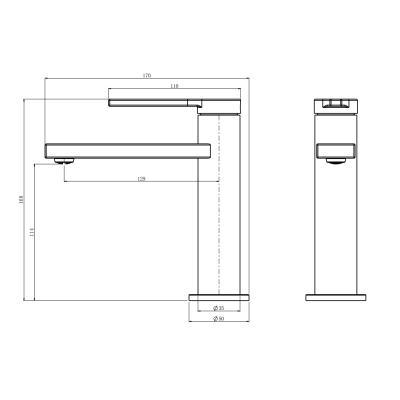 Змішувач для раковини золотий VG-22
