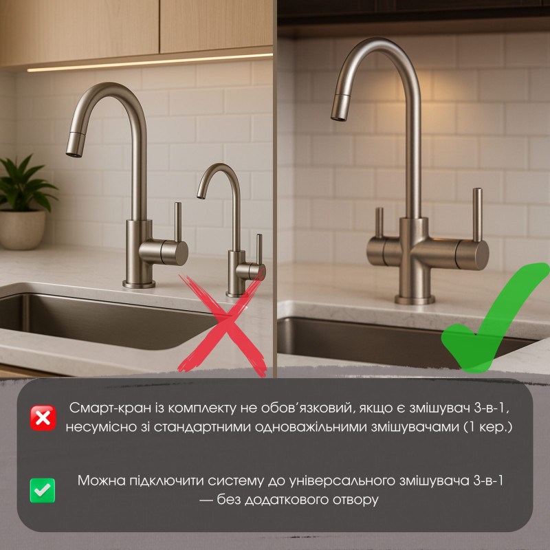 Прямоточна фільтр-система зворотного осмосу VIO AW-RB26 800 Т