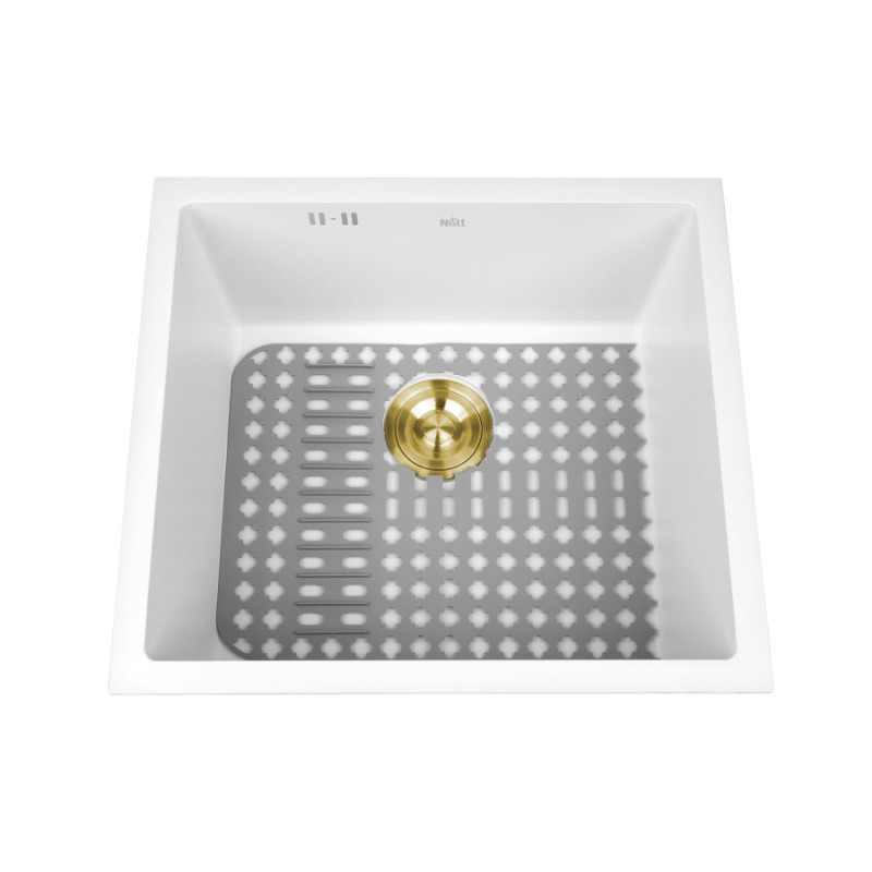Мийка кухонна біла врізна в стільницю 1.5 мм Nett NW-5045