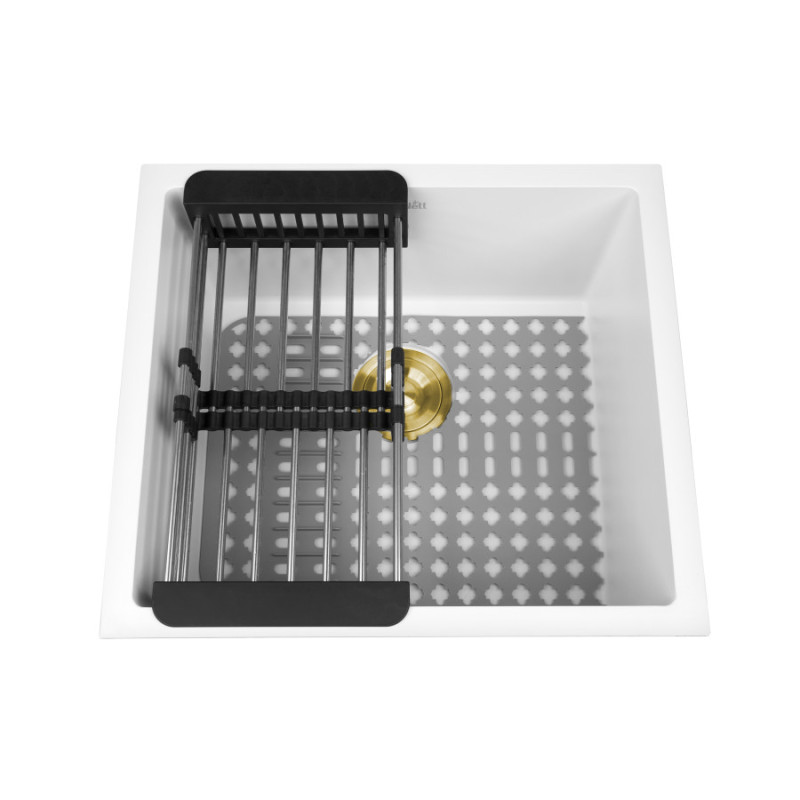 Мийка кухонна біла врізна в стільницю 1.5 мм Nett NW-5045