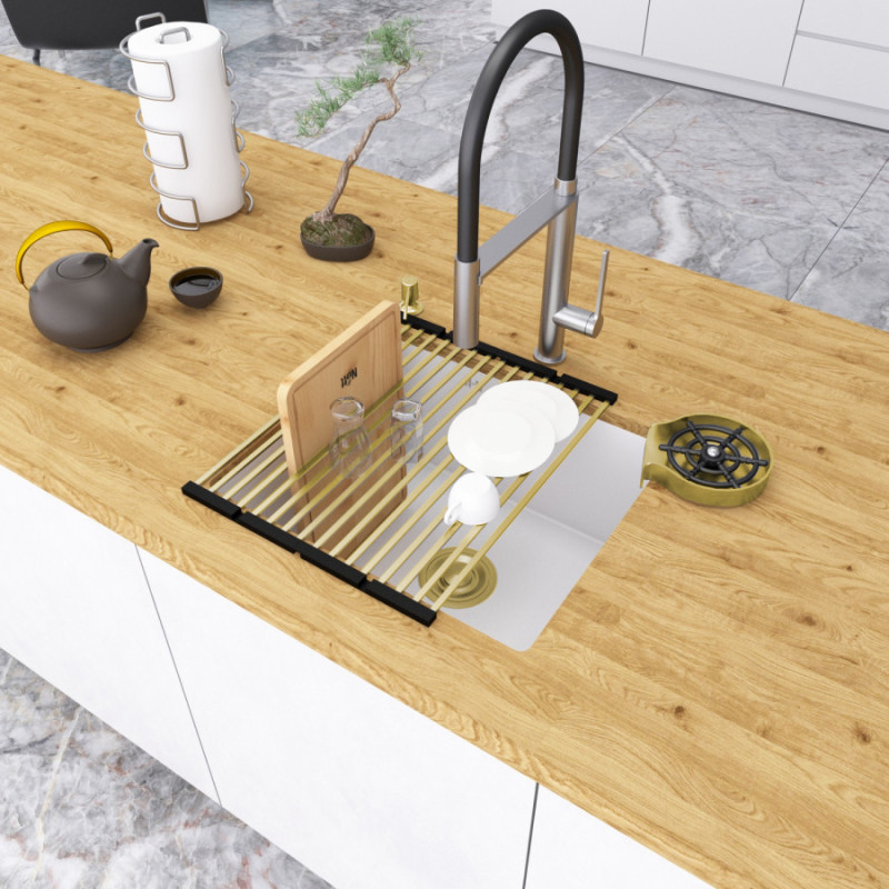 Мийка кухонна біла врізна в стільницю 1.5 мм Nett NW-5045