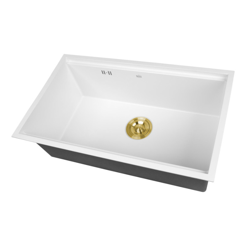 Кухонна мийка під стільницю білого кольору Nett NW-7042