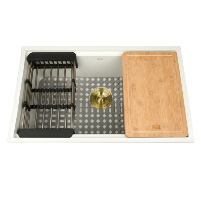 Кухонна мийка під стільницю білого кольору Nett NW-7042