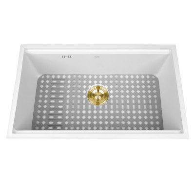 Мийка під стільницю біла з нержавіючої сталі 1.5 мм Nett NW-7042