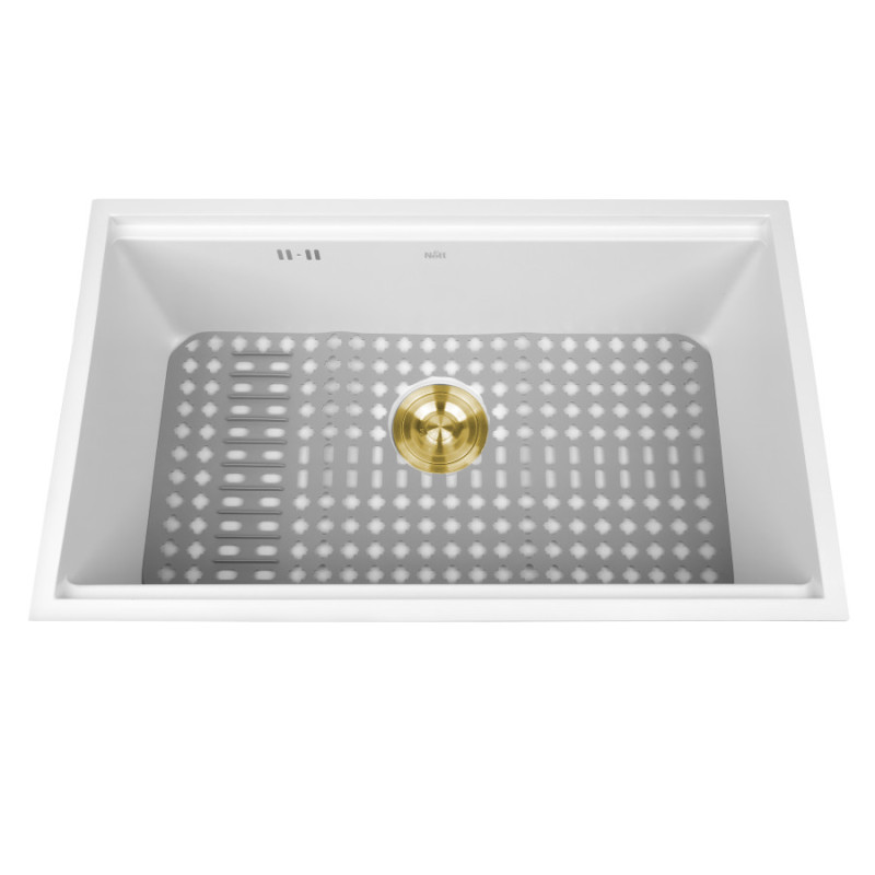 Мийка під стільницю біла з нержавіючої сталі 1.5 мм Nett NW-7042