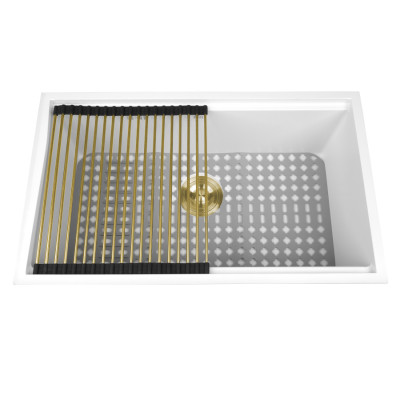 Мийка під стільницю біла з нержавіючої сталі 1.5 мм Nett NW-7042