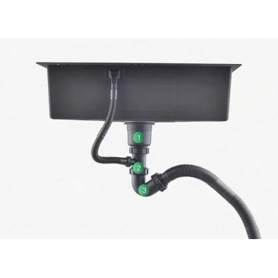 Мийка під стільницю біла з нержавіючої сталі 1.5 мм Nett NW-7042