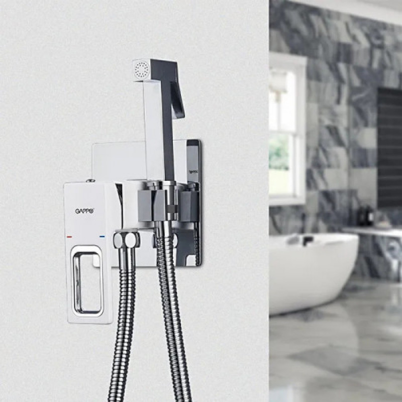 Вбудований гігієнічний душ GAPPO G7217-8, білий/хром