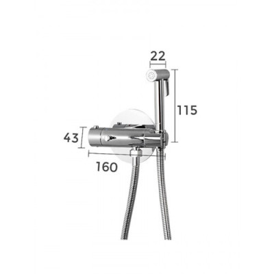 Вбудований гігієнічний душ з термостатом GAPPO G7290