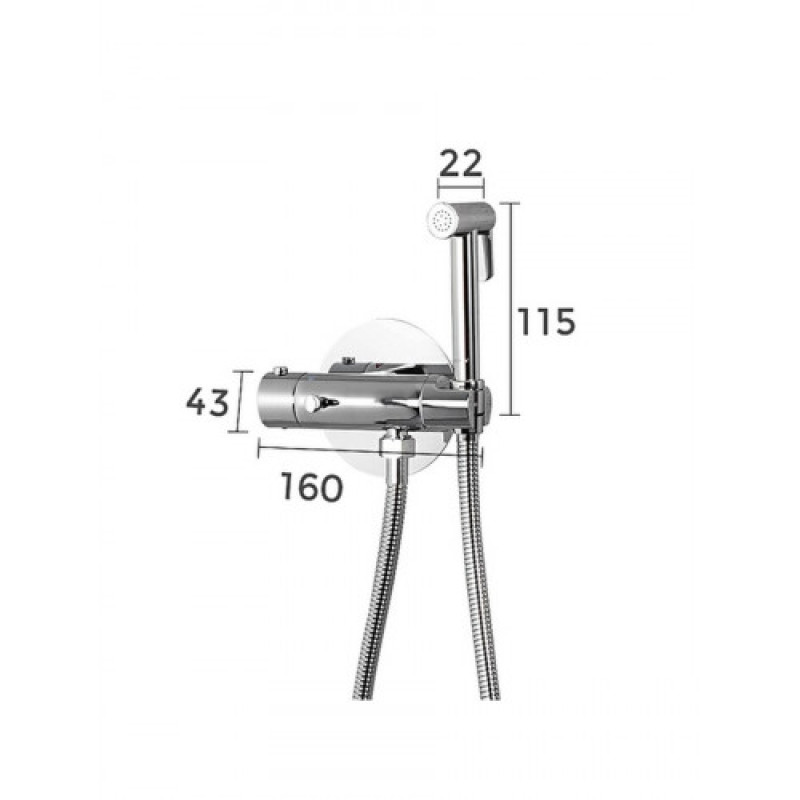 Вбудований гігієнічний душ з термостатом GAPPO G7290