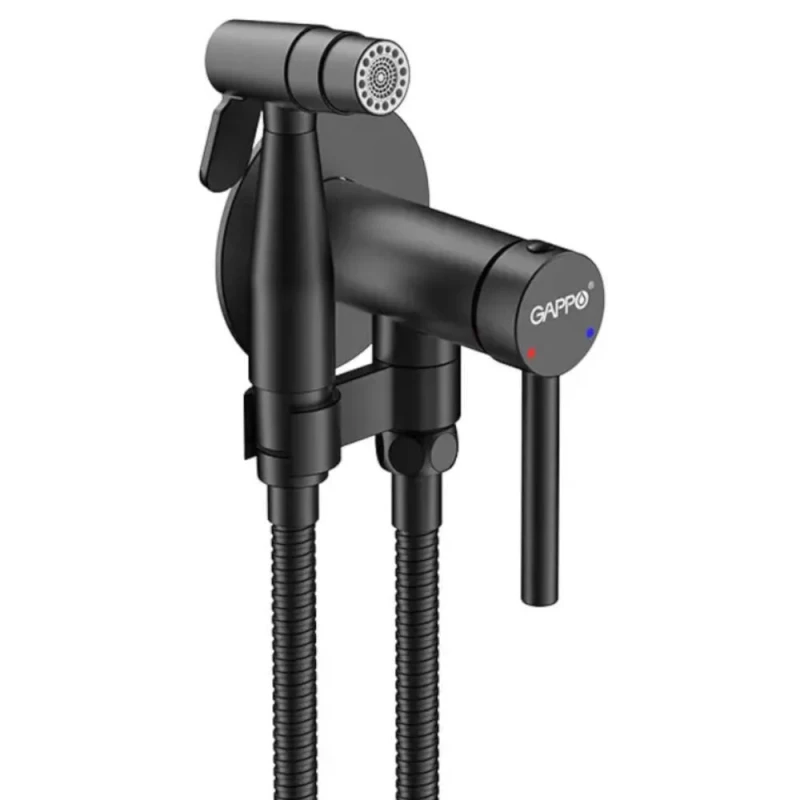 Гігієнічний душ з вбудованим монтажем GAPPO G7206-6, латунь, чорний