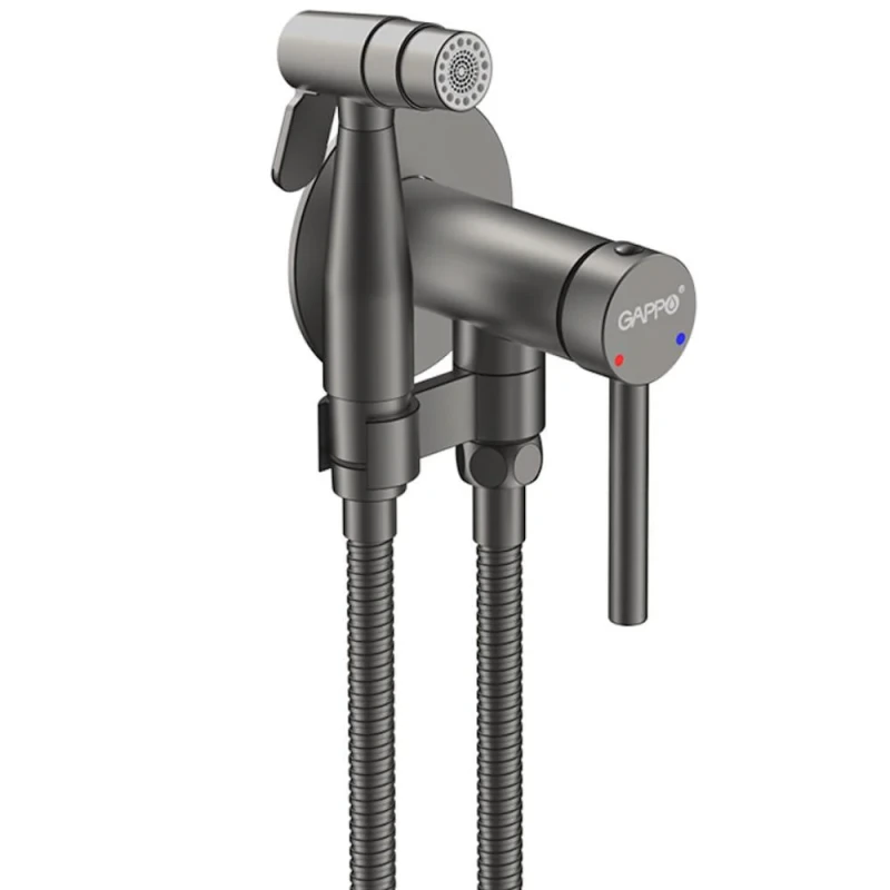 Гігієнічний душ з вбудованим монтажем GAPPO G7206-9, латунь, збройова сталь