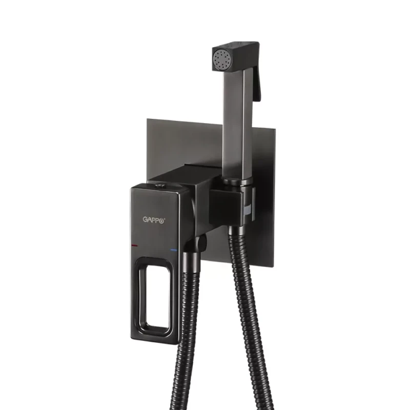 Вбудований гігієнічний душ GAPPO G7217-9, збройова сталь
