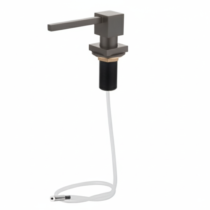 Дозатор для кухонної мийки графітовий врізний Nett DTGr-300 + трубка