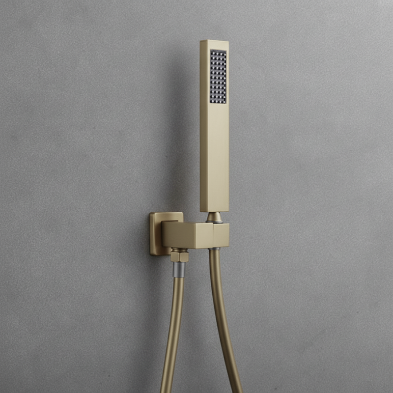 Золота душова система прихованого монтажу з термостатом Nett TSG-473