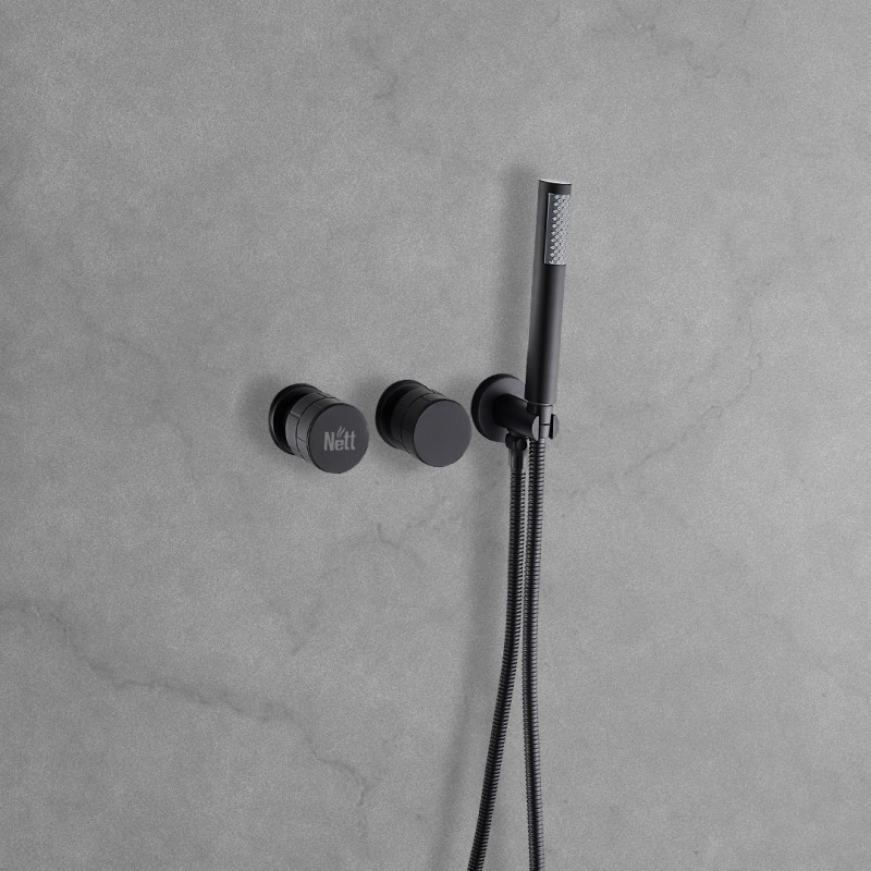 Душова система внутрішнього монтажу чорна Nett TSB-77