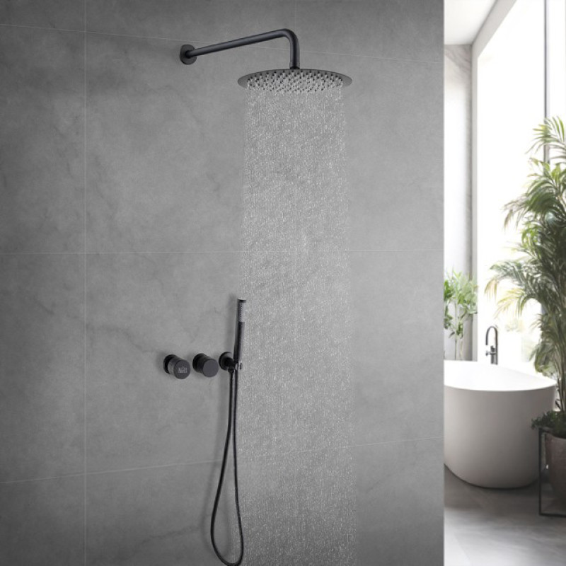 Душова система внутрішнього монтажу чорна Nett TSB-77