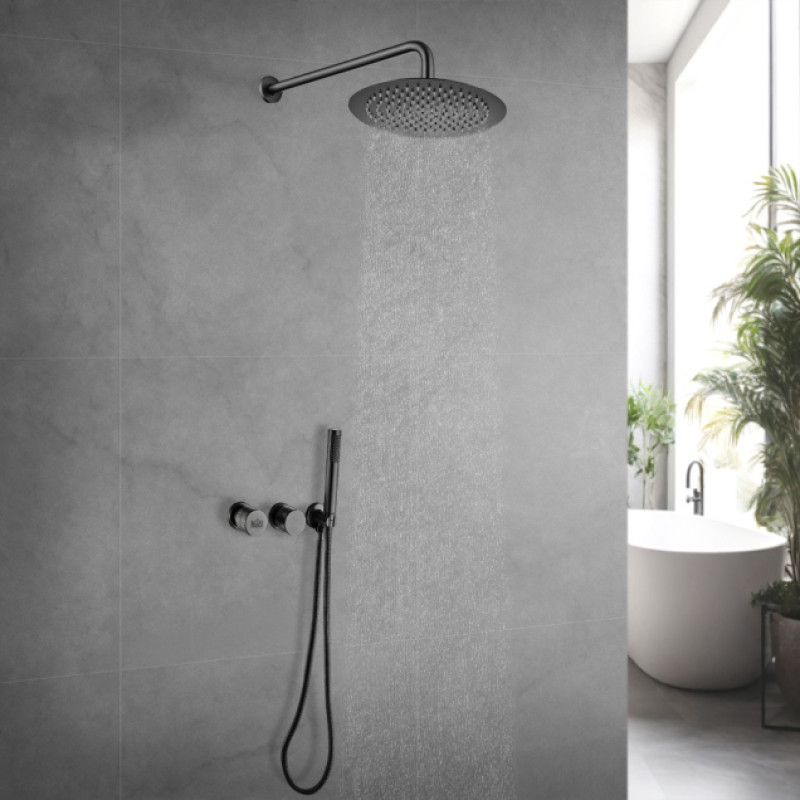 Душова система внутрішнього монтажу графітова Nett TSGr-77