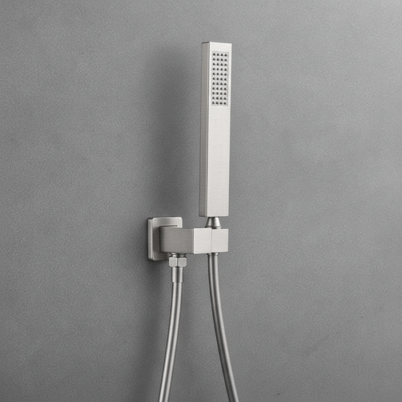 Душова система з термостатом прихованого монтажу нікель Nett TSS-473