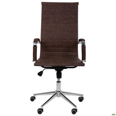 Крісло Slim HB Хром Tilt WAX Coffee