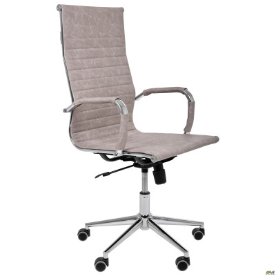 Крісло Slim HB Хром Tilt WAX Light Grey