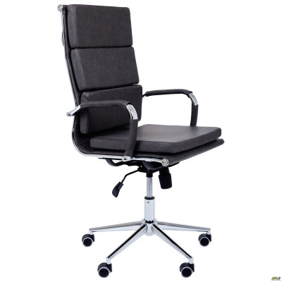 Крісло Slim FX HB Хром Tilt WAX Black Grey