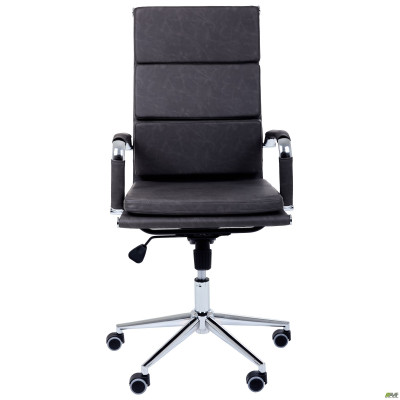 Крісло Slim FX HB Хром Tilt WAX Black Grey