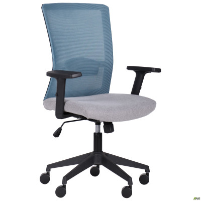 Кресло Uran Black сиденье Сидней-24/спинка Сетка SL-06 салатовая