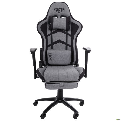 Крісло VR Racer Textile Craft сірий/чорний