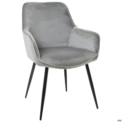 Кресло обеденное Fiona вельвет серый