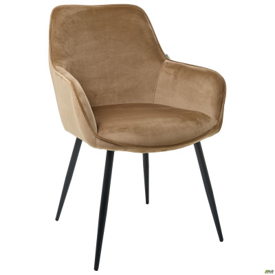 Кресло обеденное Fiona вельвет светло-коричневый