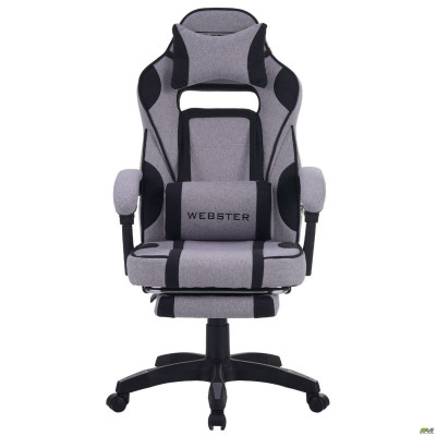 Крісло геймерське VR Racer Textile Webster Сірий/чорний