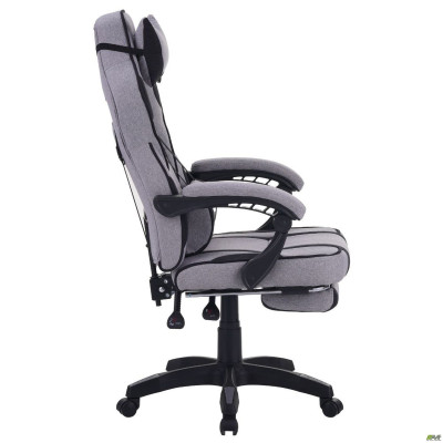 Крісло геймерське VR Racer Textile Webster Сірий/чорний