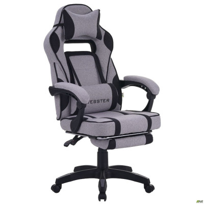 Крісло геймерське VR Racer Textile Webster Сірий/чорний