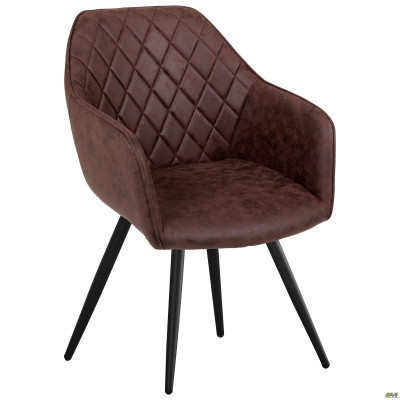 Кресло поворотное Galaktika черный/красно-коричневый