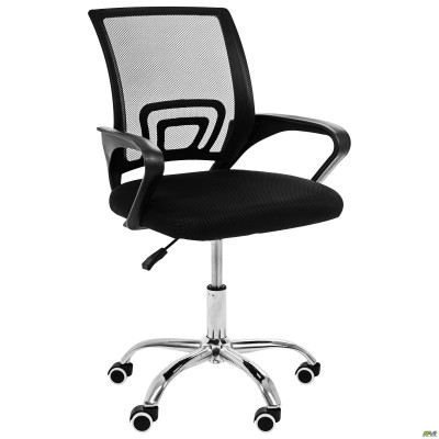 Кресло Web Home-C хром, ткань черная/сетка черная