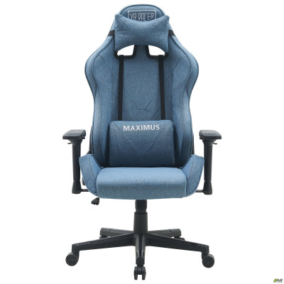 Крісло VR Racer Textile Maximus тканина синя/чорний