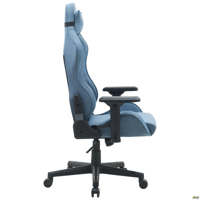 Крісло VR Racer Textile Maximus тканина синя/чорний