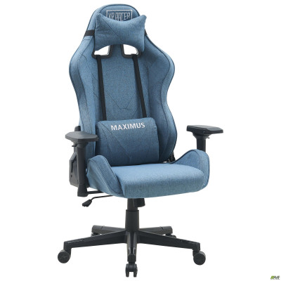 Кресло VR Racer Textile Maximus ткань синяя/черный